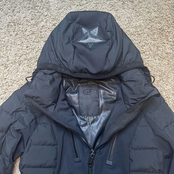 Goldbergh Ski Jacket Black Geometric Waterproof Down US 8 - Picture 2 of 8